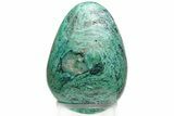 Polished Chrysocolla & Malachite Egg - Peru #217348-1